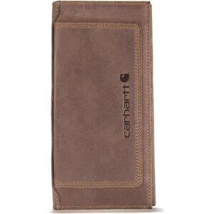 Men's Rugged Leather Triple Stitch Wallet, Brown (Rodeo), One Size